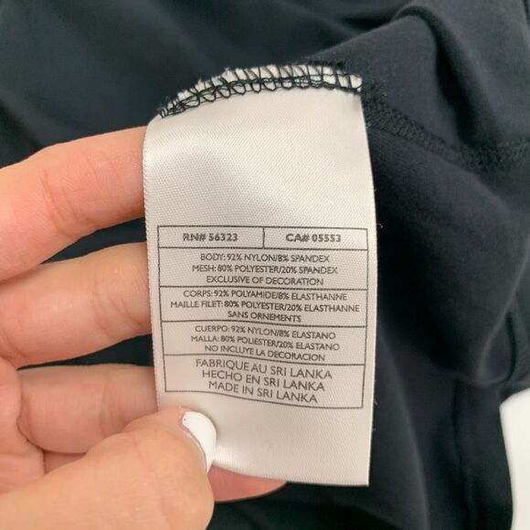 Nike Fit Dry T Shirt Womens XL Extra Large Black Crew Short Sleeve Stretch Nylon - Picture 8 of 11